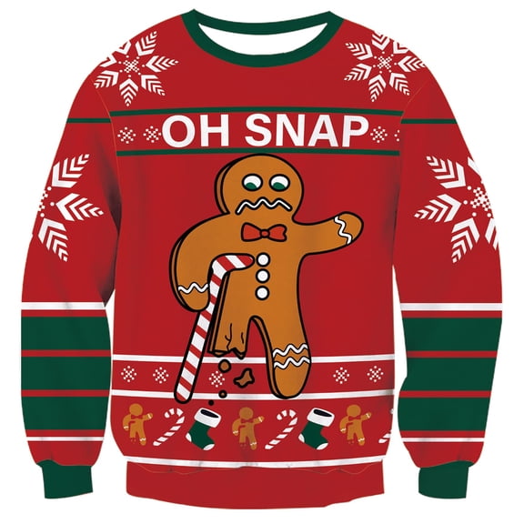 Aideaone Mens Ugly Christmas Sweaters Soft Graphic Pullover Long Sleeve Knitted Sweaters for Christmas Party & Holiday Sweater