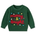 thumbnail image 1 of Aideaone Toddler Baby Boy Girl Christmas Sweater Letter Embroidery Pullover Sweatshirt Warm Crewneck Long Sleeve Tops for Infant 9M-3T, 1 of 7
