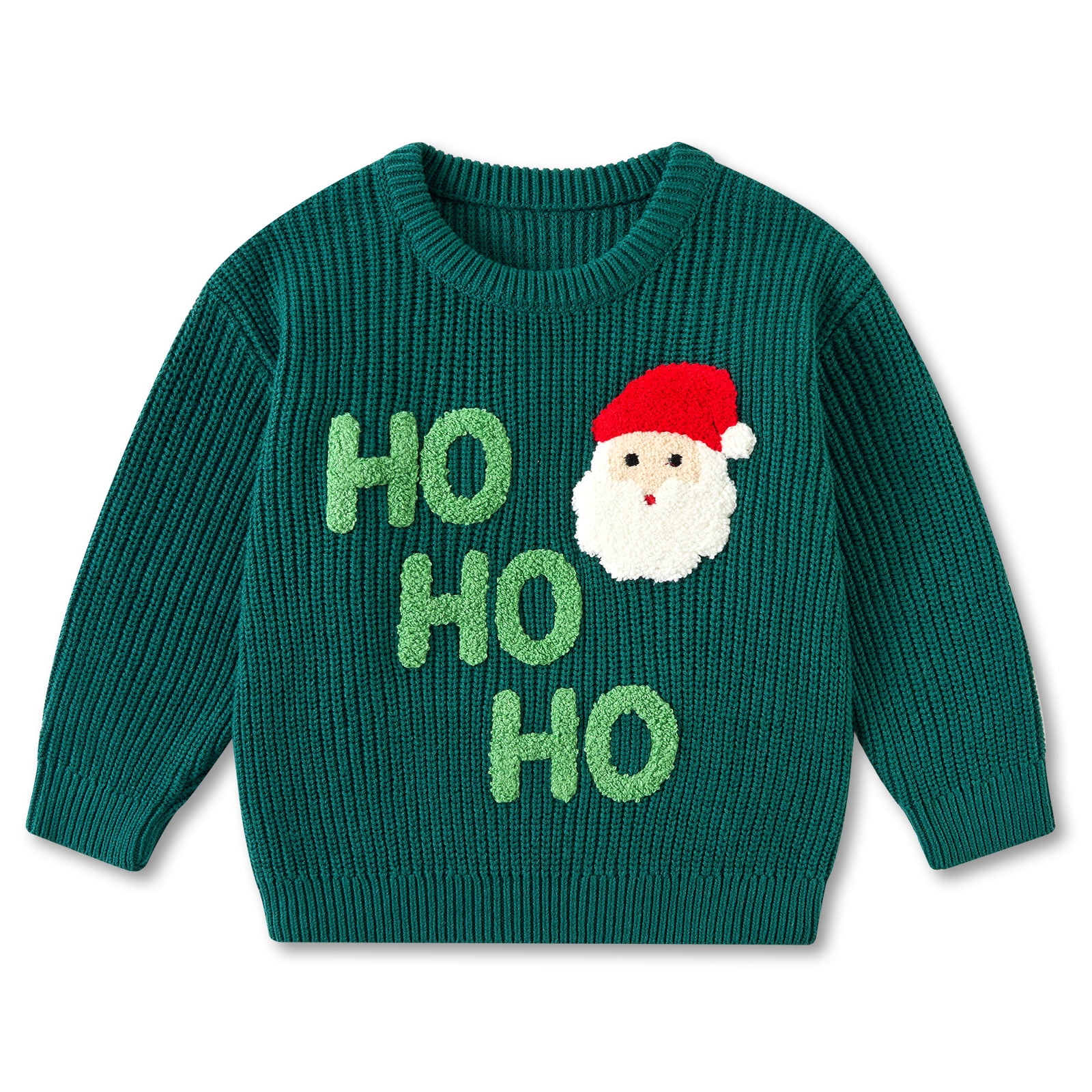 Walmart Black Friday Deals 2025 - Aideaone Toddler Baby Boy Girl Christmas Sweater Letter Embroidery Pullover Sweatshirt Warm Crewneck Long Sleeve Tops for Infant 9M-3T