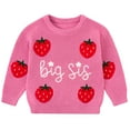 thumbnail image 1 of Aideaone Toddler Baby Girl Knit Sweater Big Sister Little Sister Matching Outfits Long Sleeve Pullover Sweatshirt for Infant 12M-4T, 1 of 8