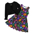 thumbnail image 1 of Aideaone Toddler Girls Dresses Sleeveless Dress with Long Sleeve Ruffle Cardigan 2 Piece Fall Outfit Set 2T-18T, 1 of 6