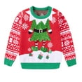 thumbnail image 1 of Aideaone Toddler Ugly Christmas Sweater Girls Xmas Boys Sequin Knit Pullover Tacky Kids Holiday Tops 2-6 Years, 1 of 7