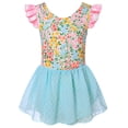 thumbnail image 1 of Aideaone Ballet Leotard for Girls Toddler Dance Dress Outfit with Skirt Ruffle Sleeve 3-8Y, 1 of 7