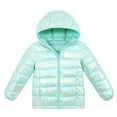 thumbnail image 1 of Aideaone Girls Puffer Jacket Packable Lightweight Down-Alternative Hooded Winter Coat Shiny Outerwear for Kids 4-12Years, 1 of 9