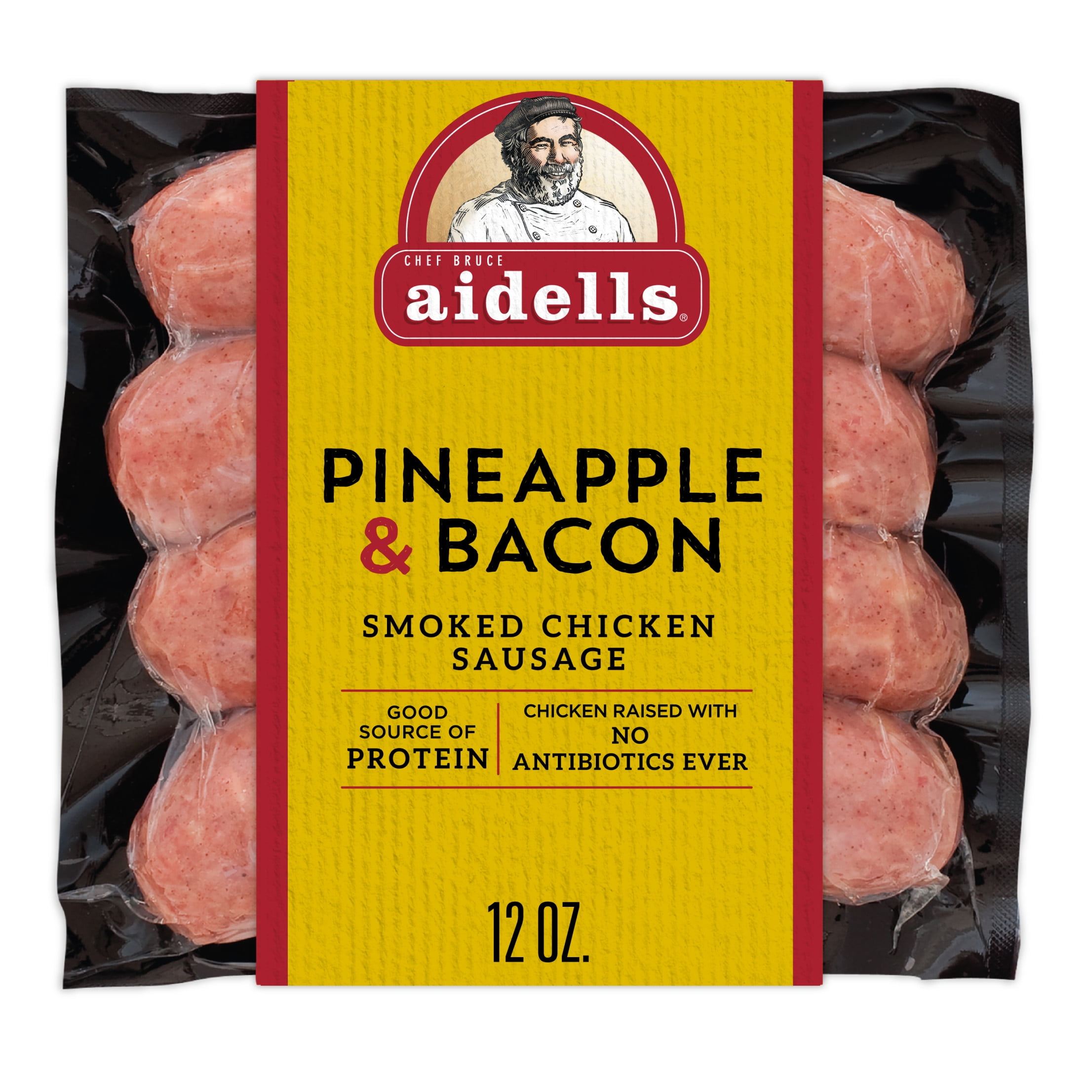 Aidells® Smoked Chicken Sausage, Pineapple & Bacon, 12 oz. (4 Fully Cooked  Links) - Walmart.com