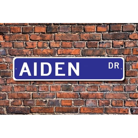Aiden Aiden Sign Aiden Gift Aiden Lover Child Gift Grandchild Gift Aiden Birthday Gift Metal Aluminum Sign - Size: 16 x 4 Inches
