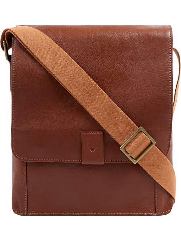 Aiden Medium Leather Messenger Crossbody Bag