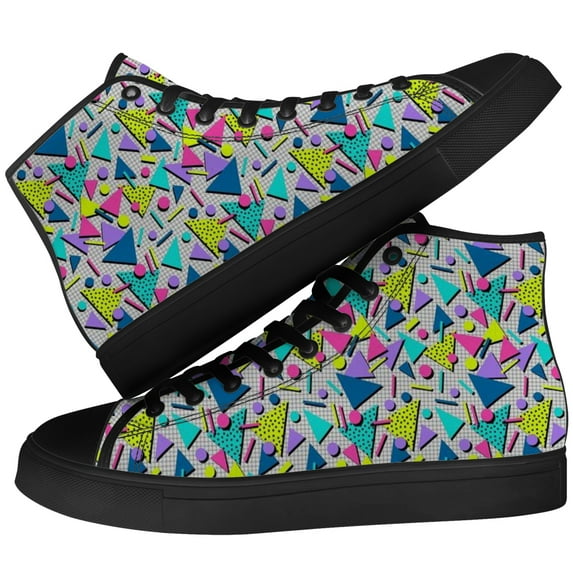 Aidianart 80s High Top Canvas Sneakers Womens High Top Shoes Size 11