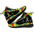 thumbnail image 1 of Aidianart Autism Awareness High Top Sneakers Womens High Top Shoes Size 14, 1 of 5