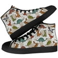 thumbnail image 1 of Aidianart Dinosaur High Top Canvas Sneakers Mens High Top Shoes Size 4, 1 of 5