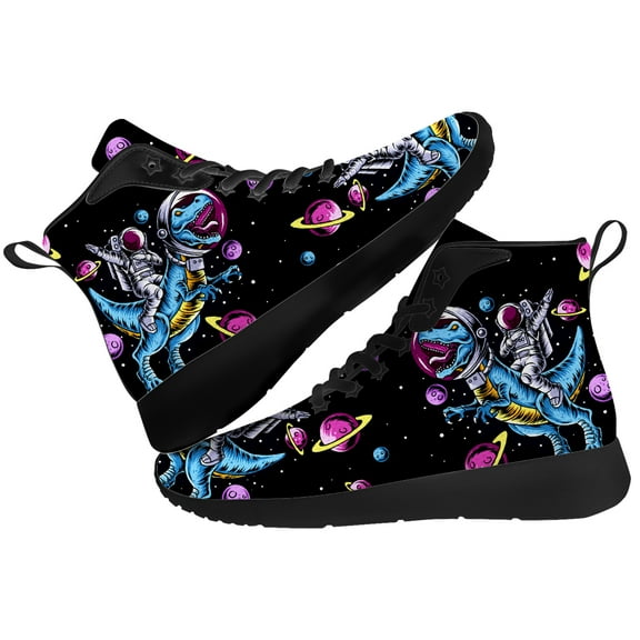 Aidianart Dinosaur High Top Shoes Mens High Top Sneakers Size 15
