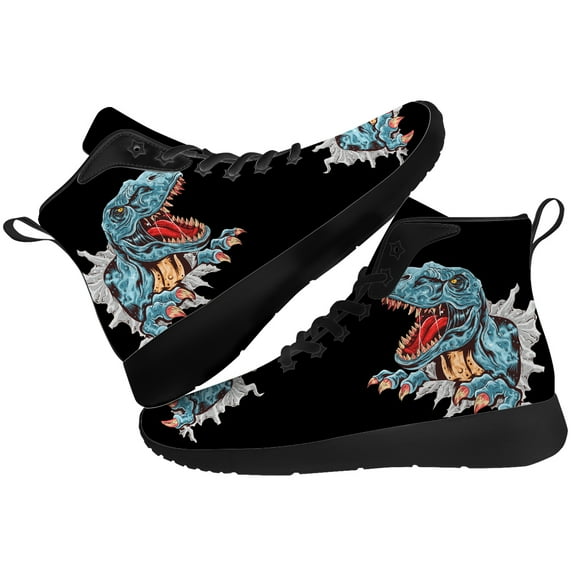 Aidianart Dinosaur High Top Sneakers Mens High Top Shoes Size 11