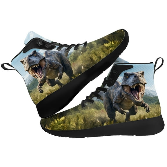Aidianart Dinosaur High Top Sneakers Mens High Top Shoes Size 14