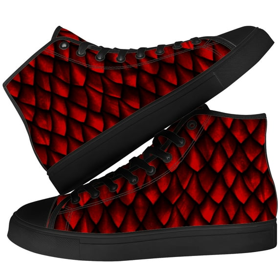 Aidianart Dragon High Top Canvas Sneakers Mens High Top Shoes Size 6.5