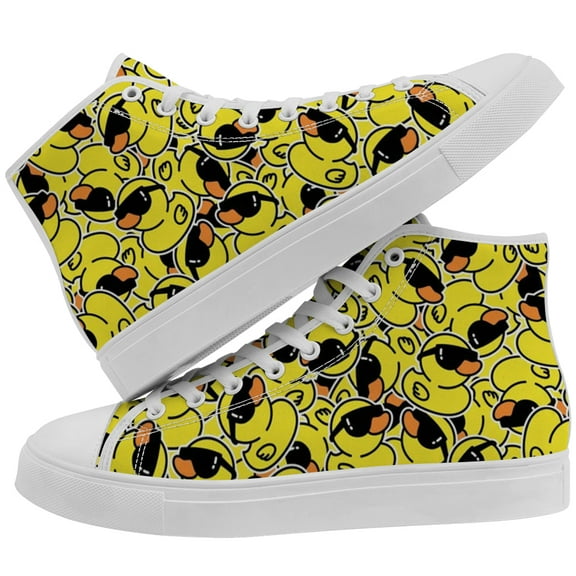 Aidianart Duck High Top Canvas Sneakers Womens High Top Shoes Size 11