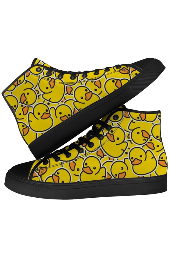 Duck High Top Canvas Sneakers Womens High Top Shoes Size 15.5