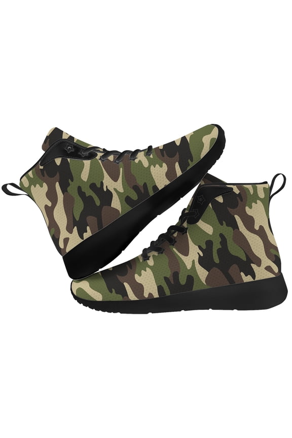 Mens Camouflage High Top Shoes High Top Sneakers Size 11