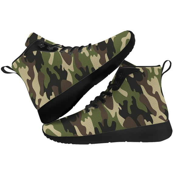 Aidianart Mens Camouflage High Top Shoes High Top Sneakers Size 14.5