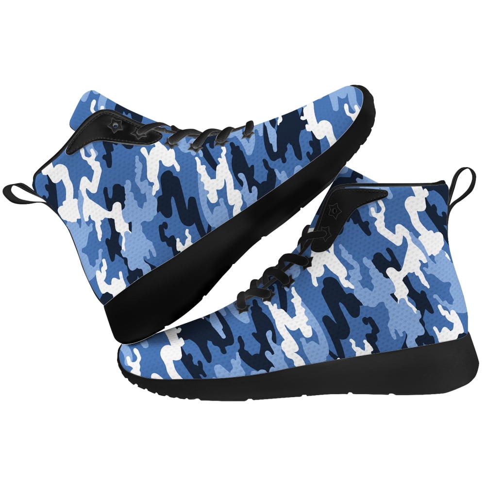 Green And Brown Camouflage Print Men's Low Top Shoes