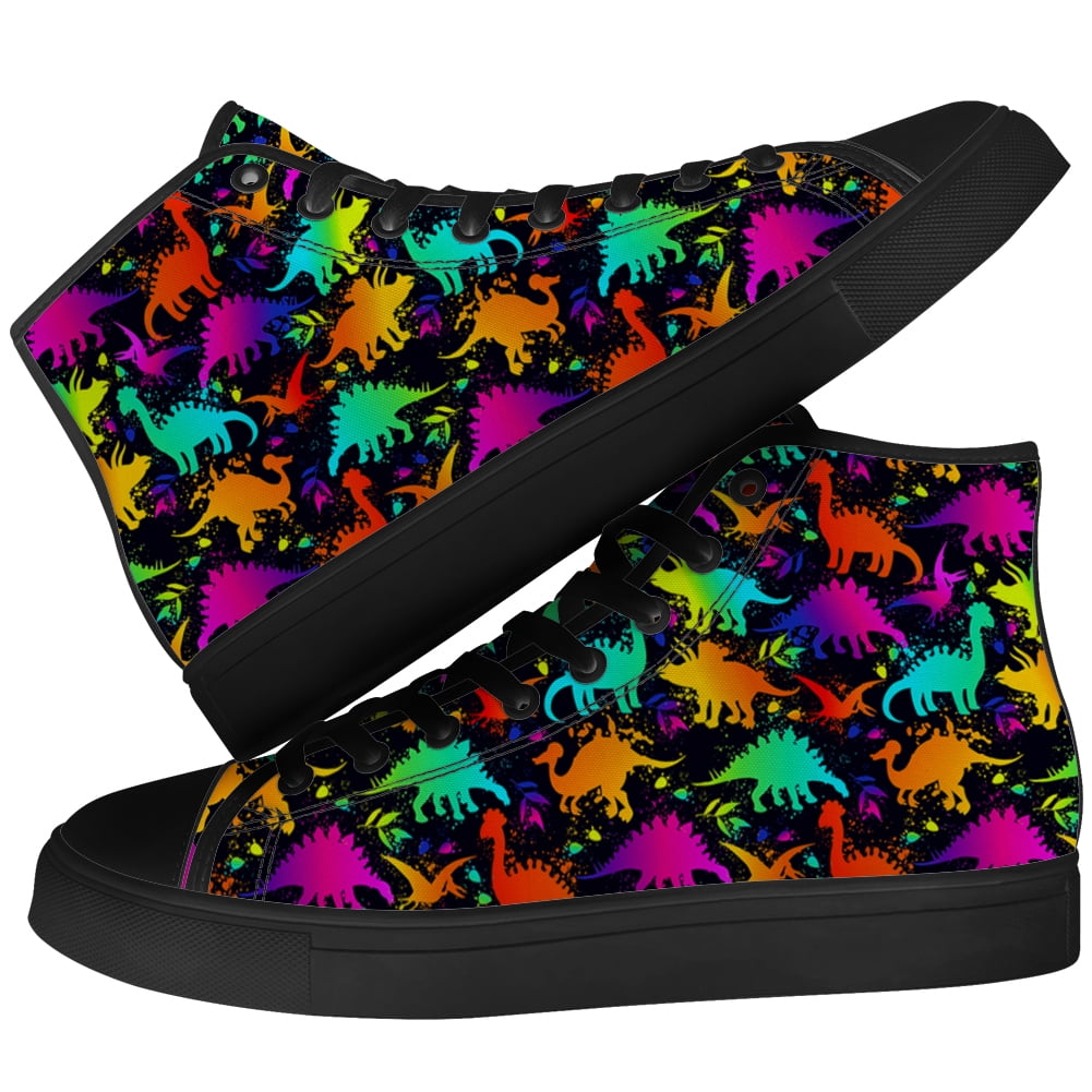 Neon Rex - Dinosaur High Tops