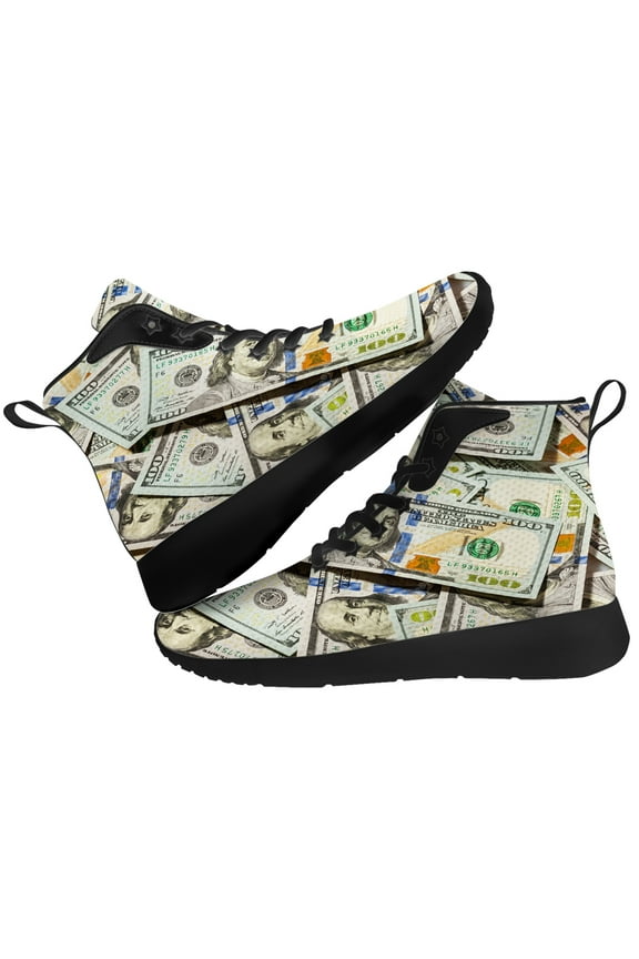 Mens Dollar High Top Shoes High Top Sneakers Size 6