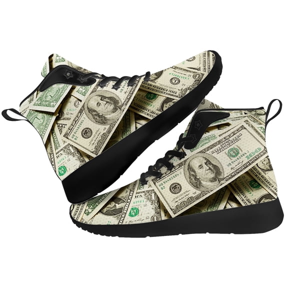 Aidianart Mens Dollar High Top Sneakers High Top Shoes Size 15