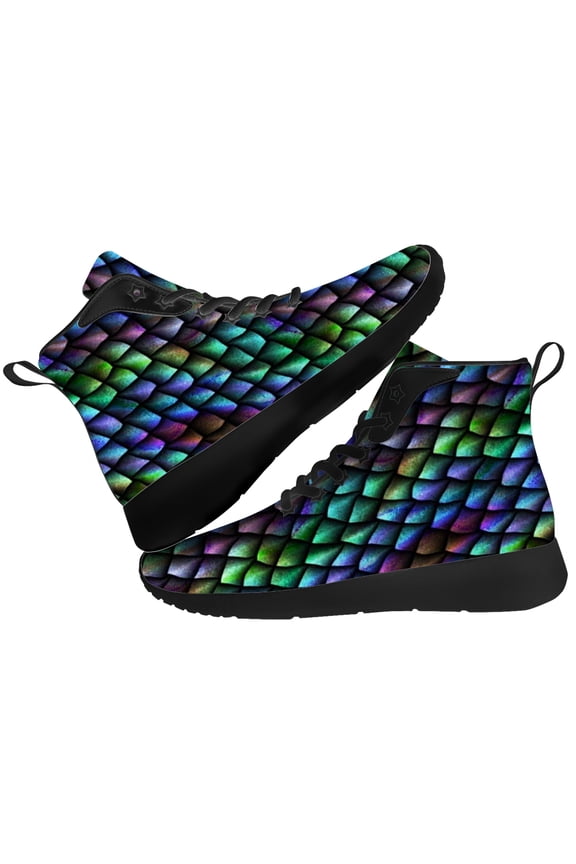 Mens Dragon Scales High Top Sneakers High Top Shoes Size 13