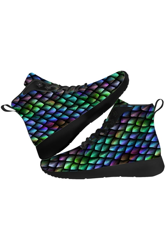 Mens Dragon Scales High Top Sneakers High Top Shoes Size 8.5