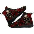 thumbnail image 1 of Aidianart Mens Skull High Top Sneakers High Top Shoes Size 5.5, 1 of 5