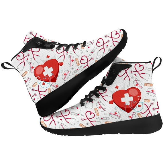 Aidianart Nurse High Top Sneakers Womens High Top Shoes Size 11