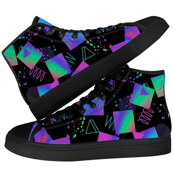 Aidianart Womens 80s High Top Shoes High Top Canvas Sneakers Size 15