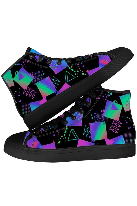 Womens 80s High Top Shoes High Top Canvas Sneakers Size 8.5