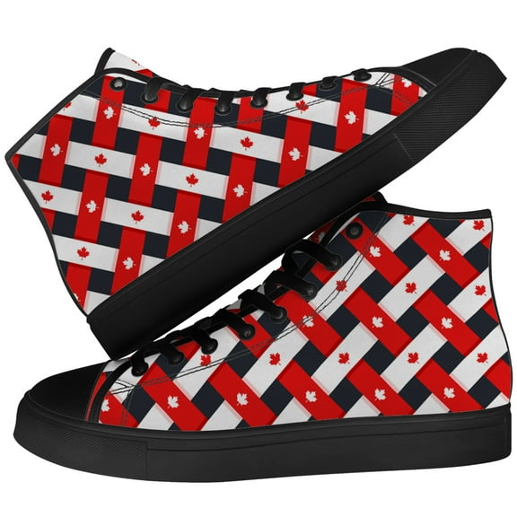 Aidianart Womens Canada Flag High Top Canvas Sneakers High Top Shoes Size 5.5