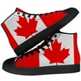 thumbnail image 1 of Aidianart Womens Canada Flag High Top Shoes High Top Canvas Sneakers Size 15.5, 1 of 5