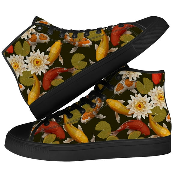 Aidianart Womens Carp High Top Shoes High Top Canvas Sneakers Size 14