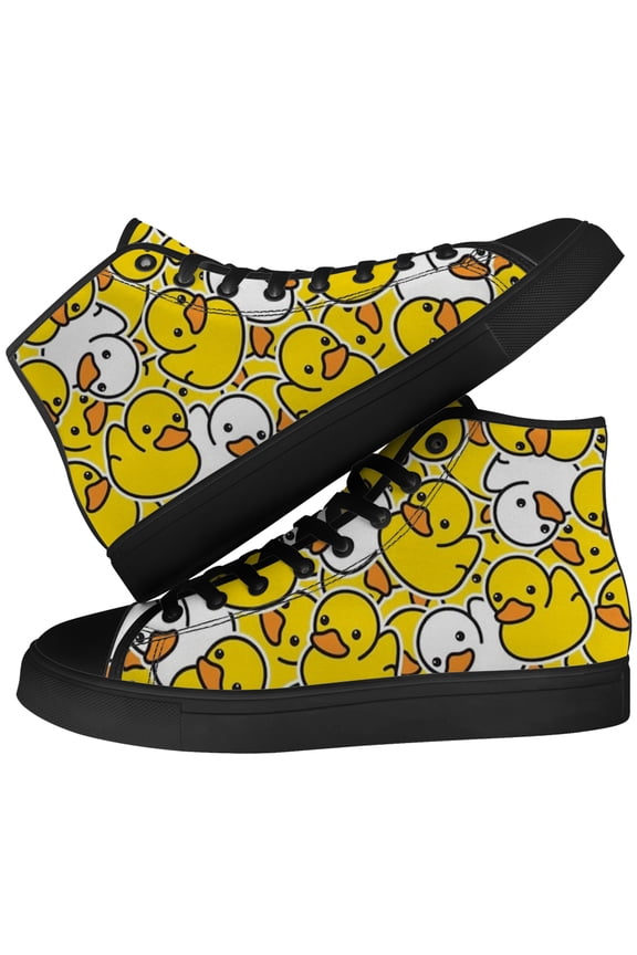 Womens Duck High Top Canvas Sneakers High Top Shoes Size 14.5