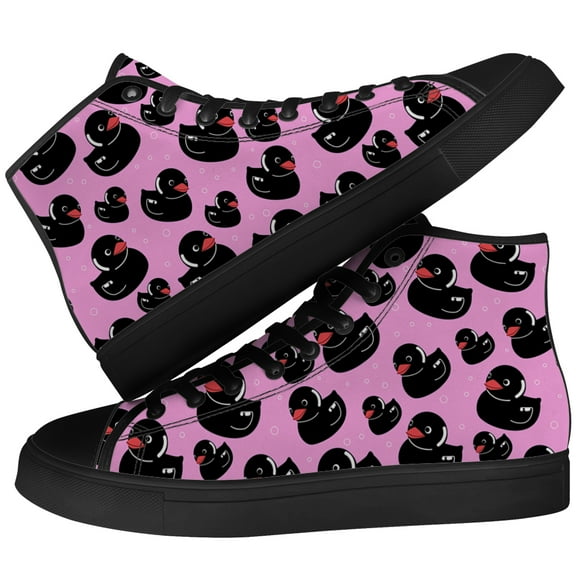 Aidianart Womens Duck High Top Shoes High Top Canvas Sneakers Size 5.5