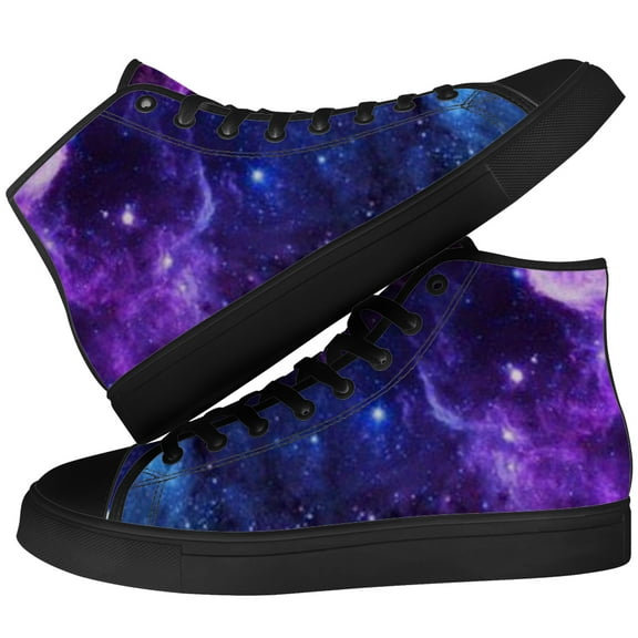 Aidianart Womens Galaxy High Top Shoes High Top Canvas Sneakers Size 8