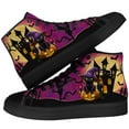 thumbnail image 1 of Aidianart Womens Halloween Cat High Top Canvas Sneakers High Top Shoes Size 12, 1 of 5