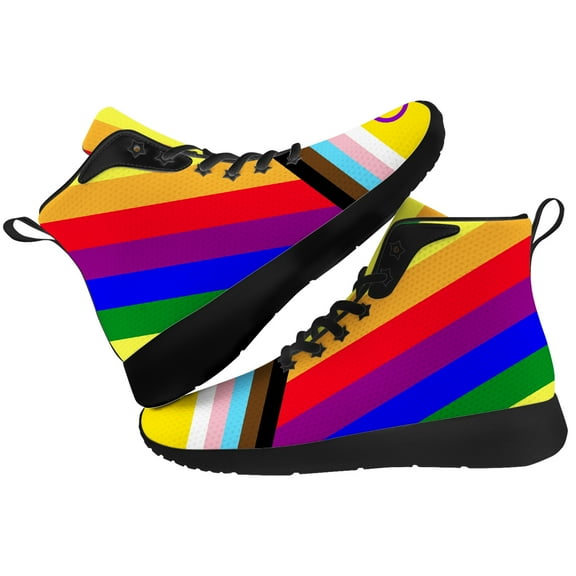 Aidianart Womens LGBT High Top Shoes High Top Sneakers Size 16