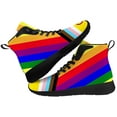 thumbnail image 1 of Aidianart Womens LGBT High Top Shoes High Top Sneakers Size 5.5, 1 of 5