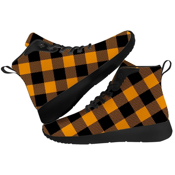 Aidianart Womens Plaid High Top Shoes High Top Sneakers Size 13