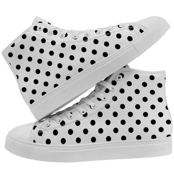 Aidianart Womens Polka Dot High Top Canvas Sneakers High Top Shoes Size 15
