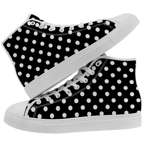 Aidianart Womens Polka Dot High Top Shoes High Top Canvas Sneakers Size 15