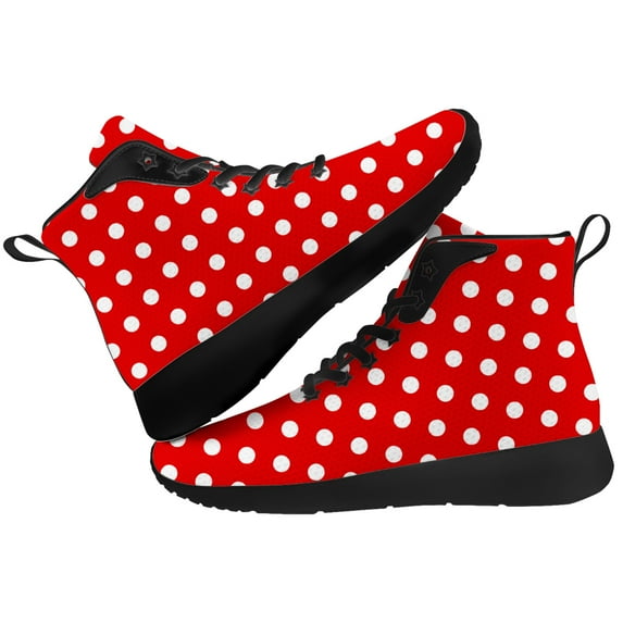 Aidianart Womens Polka Dot High Top Sneakers High Top Shoes Size 10