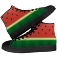 thumbnail image 1 of Aidianart Womens Watermelon High Top Shoes High Top Canvas Sneakers Size 14, 1 of 5