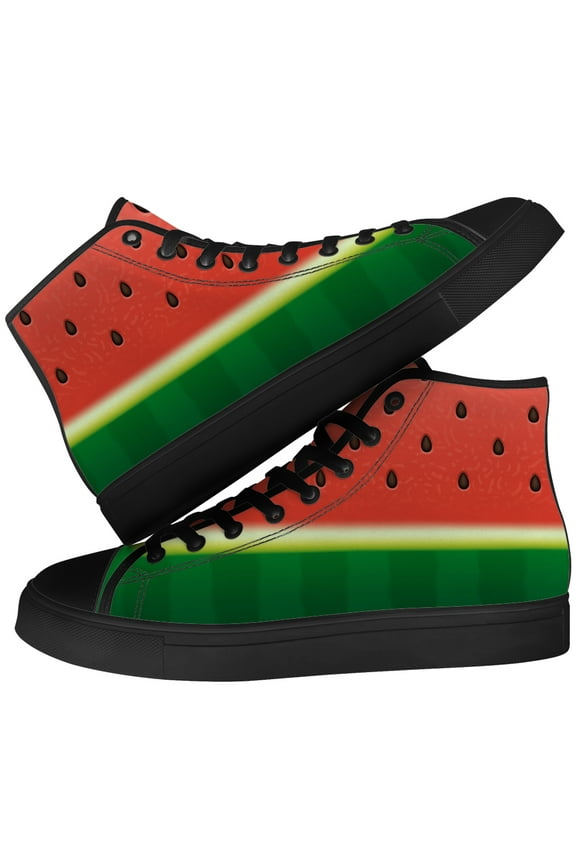 Womens Watermelon High Top Shoes High Top Canvas Sneakers Size 14