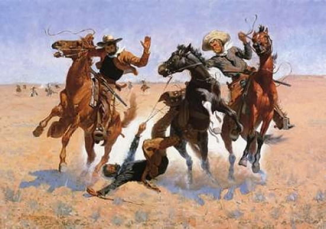 Aiding A Comrade Canvas Art - Frederic Remington (20 x 28)