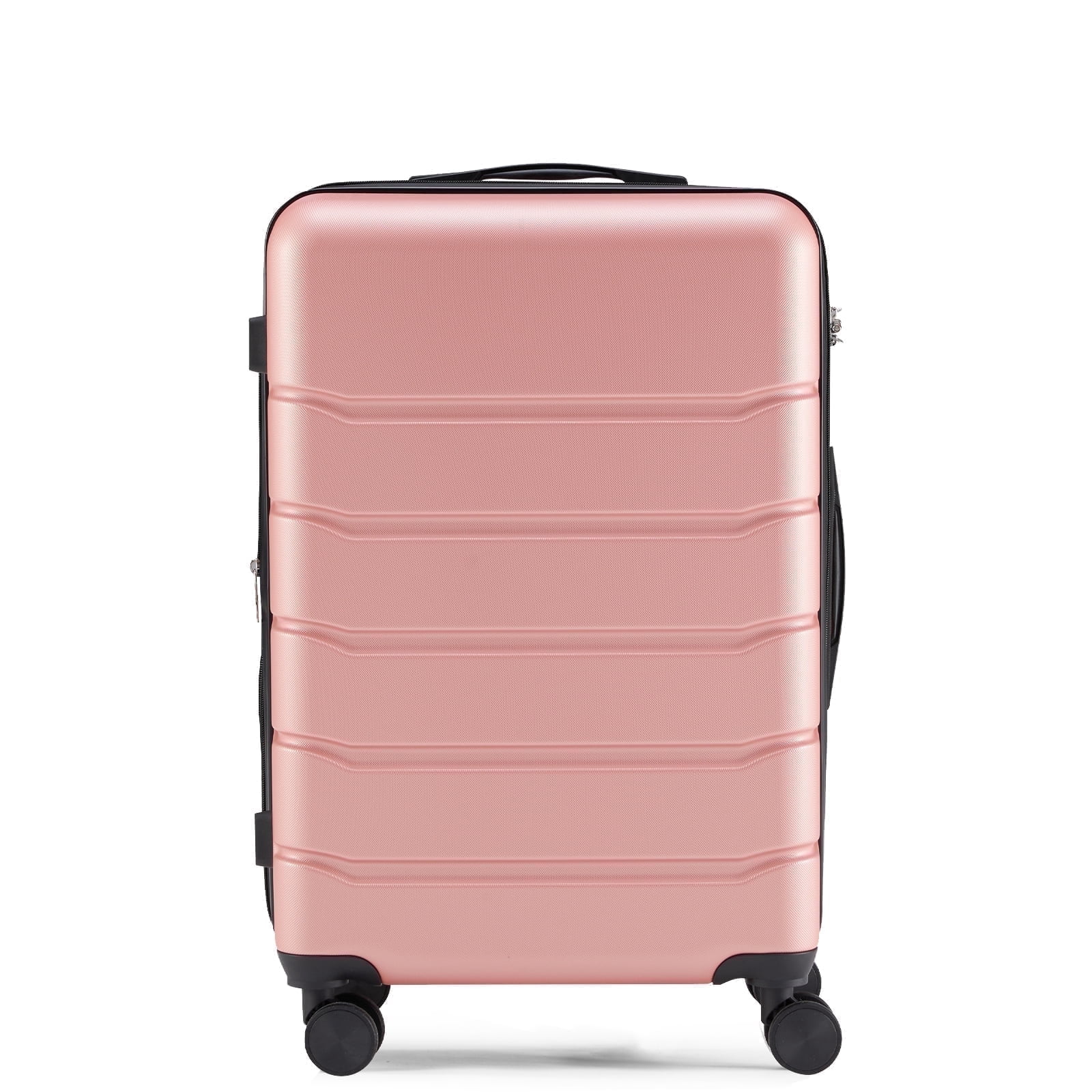 Aidoly 24 inch Suitcase, Hard Shell Luggage with TSA Lock, Expandable Lightweight Suitcase for Aldut, Pink