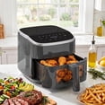 thumbnail image 1 of Aidoly 4QT Digital Touchscreen Air Fryer with Visible Window – 1500W, 8 Presets, 60-Min Timer, Auto Shut-off, Nonstick Dishwasher-Safe Basket, Max 400°F, Gray, 1 of 1